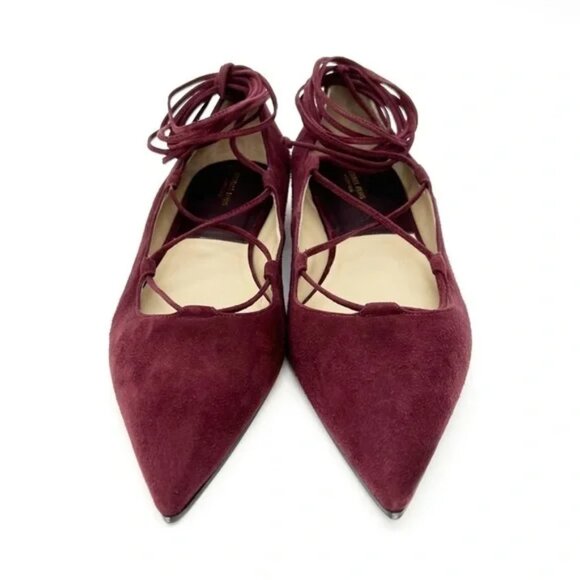 NEW! Michael Kors Collection Kallie Runway Lace Up Flat in Genuine Suede - Picture 3 of 7